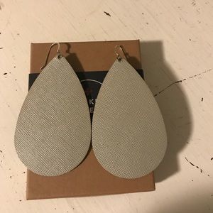 Nickel and Suede Sterling Silver Large Leather